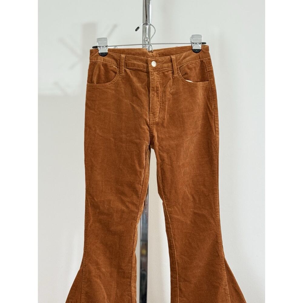 Corduroy Bootcut Flare Pants in Rust - Picture 5 of 16